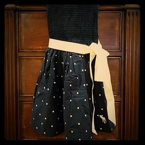 Abercrombie girls Xsmall 6-8 strapless  navy dress